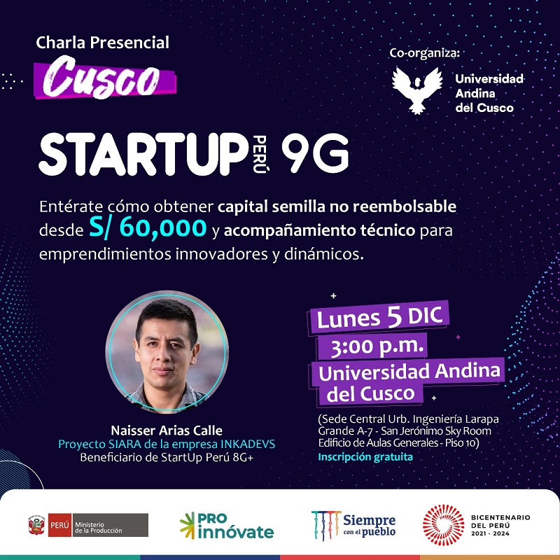 Charla startup peru 9g cusco naisser arias